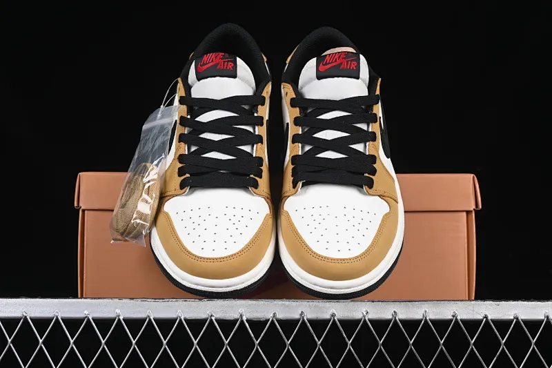 All categories Air Jordan Jordan series basketball shoes Air Jordan 1 Low Air Jordan 1 Low OG AJ1 Joe 1 white yellow black hook low-top cultural leisure sports sneakers CZ0790-107